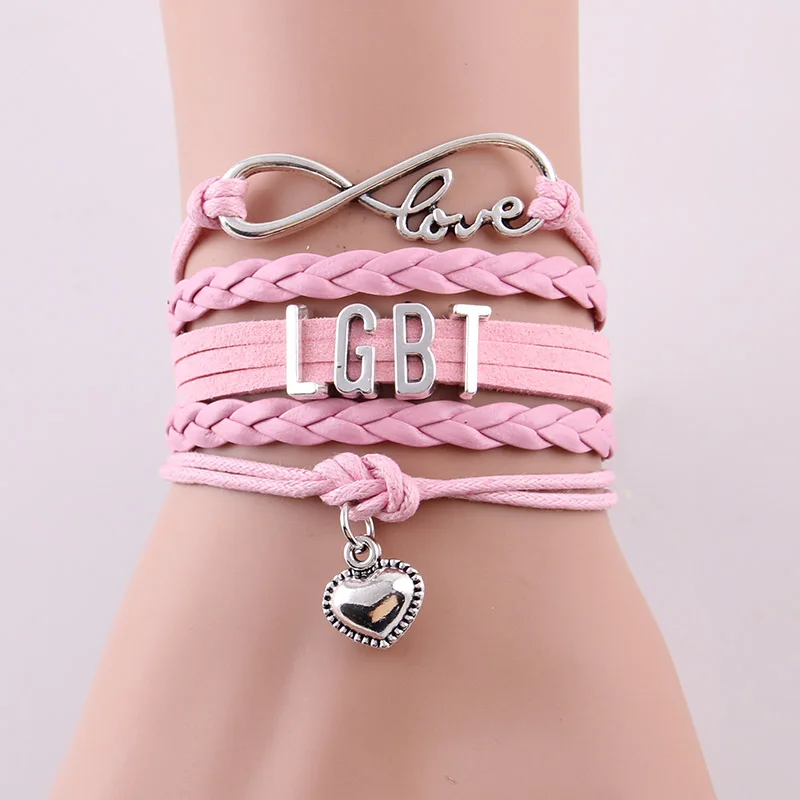 Браслет Infinity Love ЛГБТ свадебный браслет осведомленное сердце Очаровательные