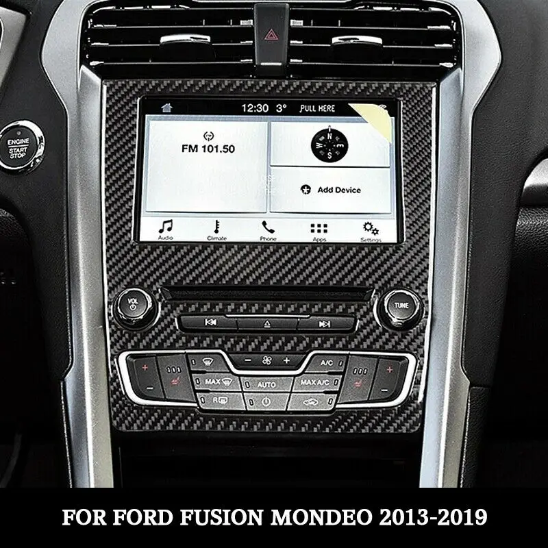 Накладка на панель gps-навигации из углеродного волокна для Ford Fusion Mondeo 2013