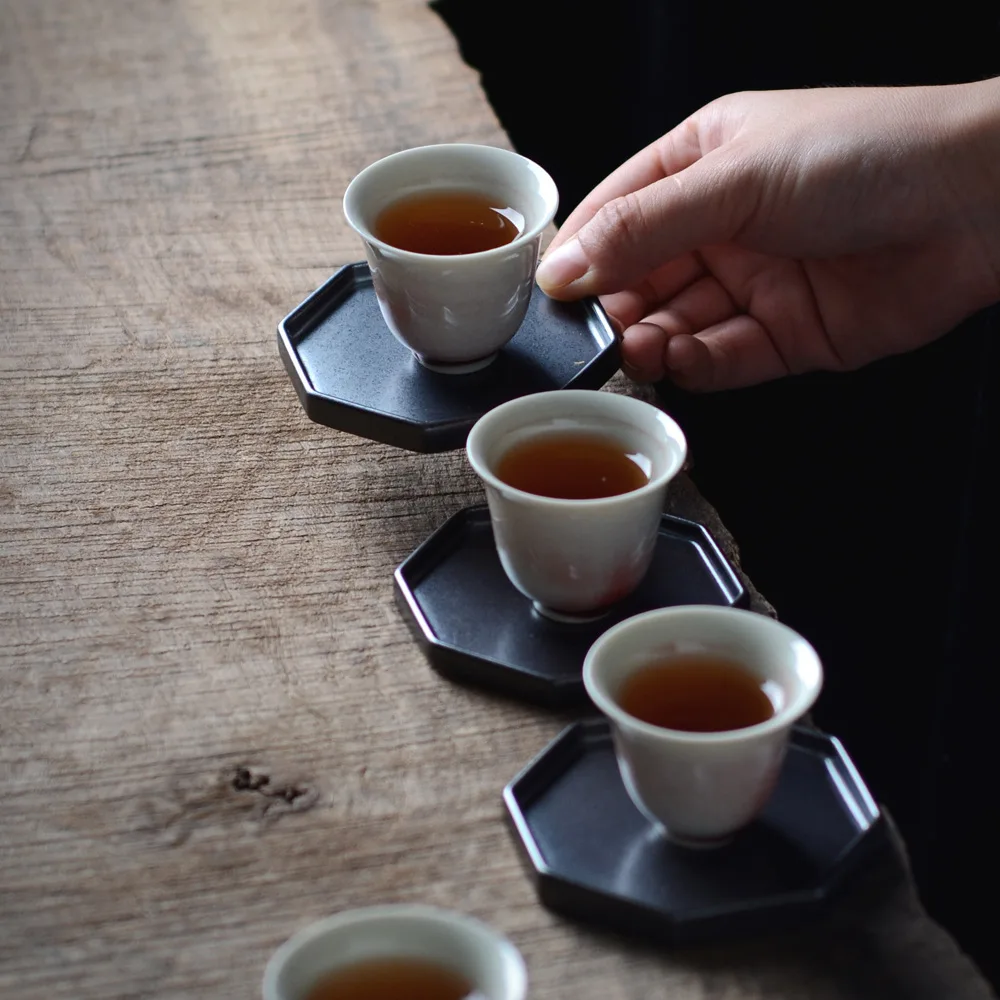 Цзиндэчжэнь керамическая чашка ручной натуральный поток Красного глазурь