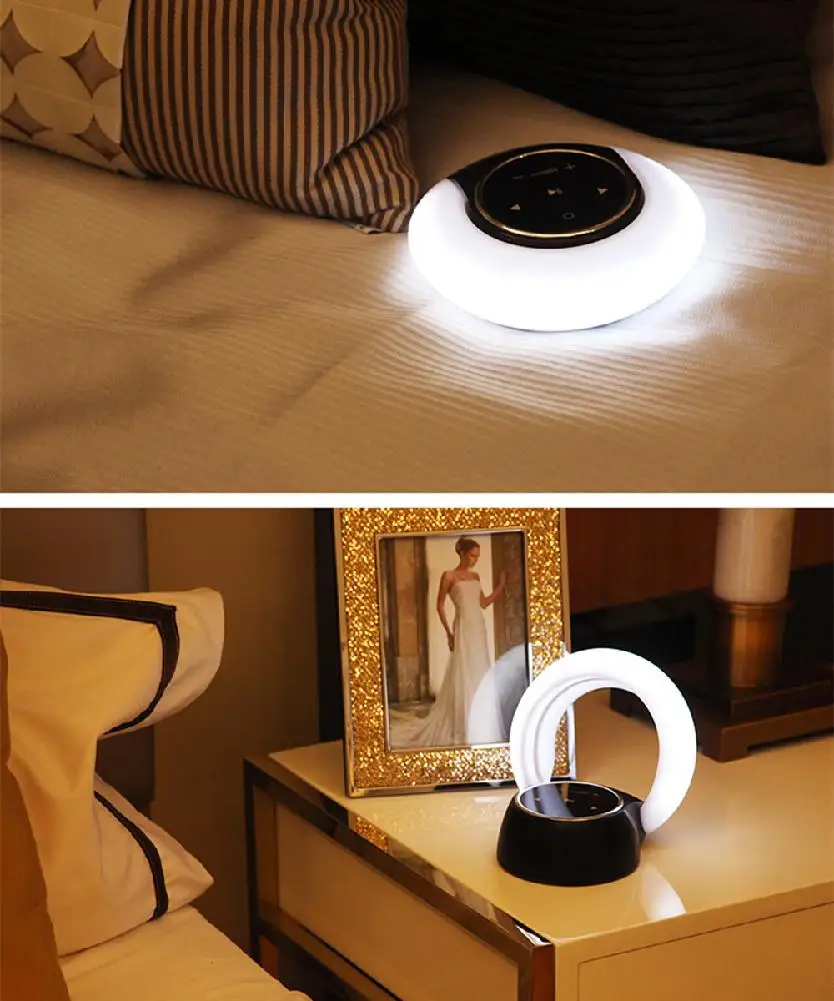 HobbyLane Bedroom Living Room Decoration Night Light with Mini Rechargeable Wireless Bluetooth Speaker Atmosphere Table Lamp