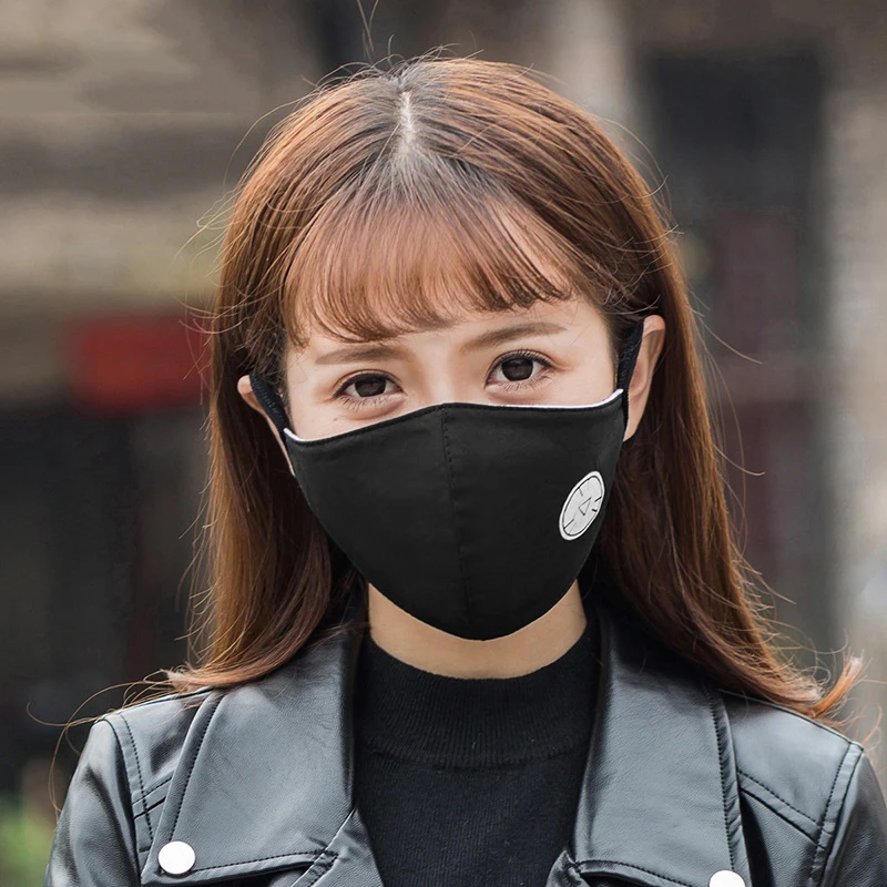 1 шт. черные маски для лица дышащая маска для рта с короной PM2.5 тканевая фосфоресцирующая маска для велоспорта высокое качество хлопок Maschera Donna M001