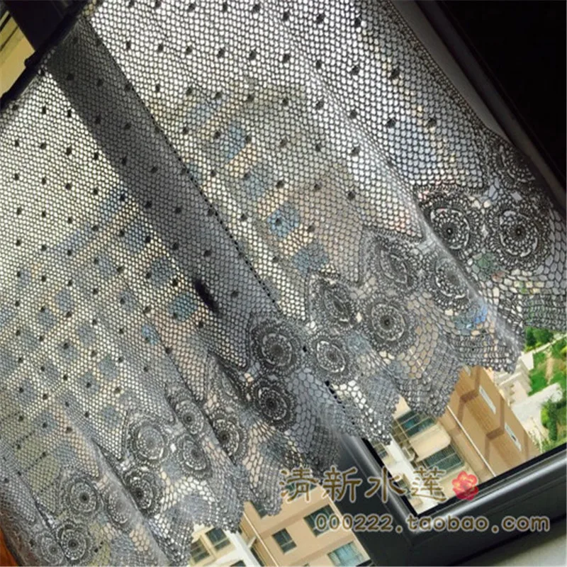 Бесплатная доставка Хлопок Вязание крючком кружева занавес для двери окна