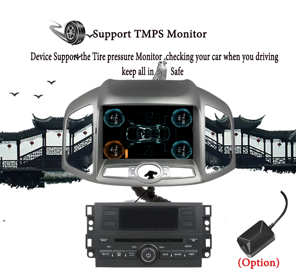 Android 9 0 автомобильный DVD Восьмиядерный 4 Гб RAM 1024*600 gps плеер для Chevrolet Captiva 2012 + стерео