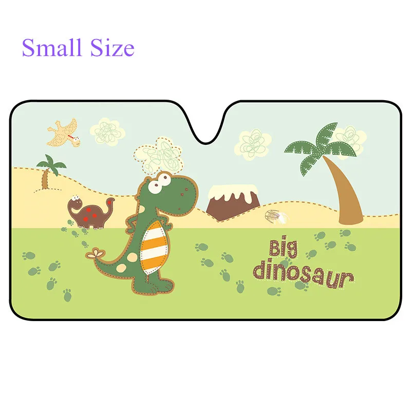 Small dinosaur Мультяшная пленка на окно, лобовое стекло, солнцезащитный козырек для автомобиля, передняя крышка на ветровое стекло, солнцезащитный козырек, автомобильные чехлы, внешние аксессуары - Цвет: Small dinosaur