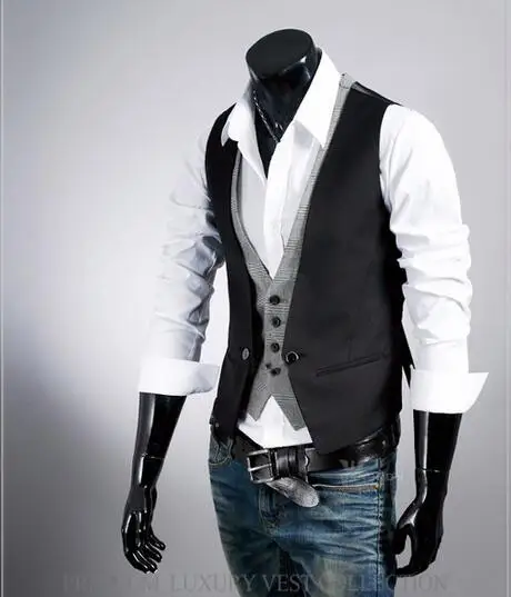 Мужской жилет 2020 модный мужской костюм Новое поступление Приталенный для досуга