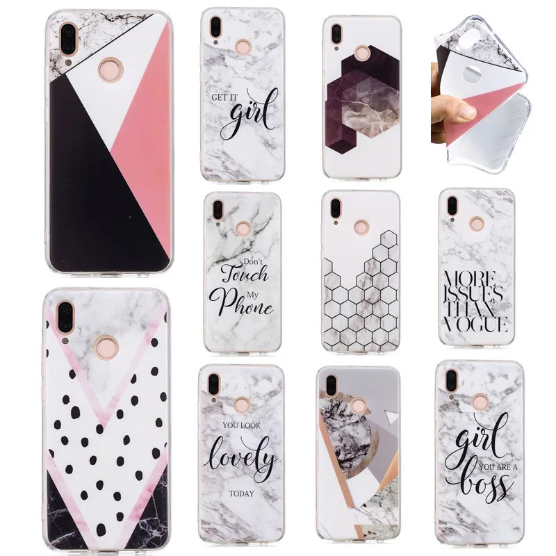 For Huawei P20 lite Case Silicone Soft TPU Back Cover Fundas Marble Girl Love Word Coque P 20 Capas |