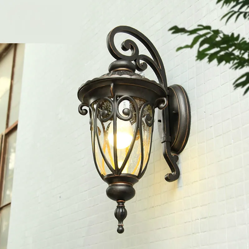 Винтажный Европейский коттедж Водонепроницаемый стеклянный Железный настенный