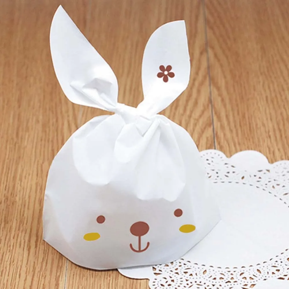 50 шт. каваи кролик пластиковые пакеты элементов дней рождения конфеты сумки ну