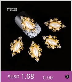 10 шт./Партия DIY Drop White Rhinestone Дизайн ногтей украшения серебряный сплав для маникюра аксессуары ногтевые украшения TN2013