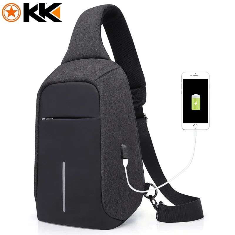 Кака USB Слинг Сумка Для мужчин женщин Грудь сумка большой Ёмкость