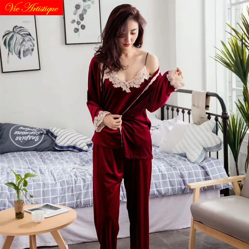 Женская сна lounge set lingerie Пижама mujer нижнее белье feminino пикантные атласные пижамы