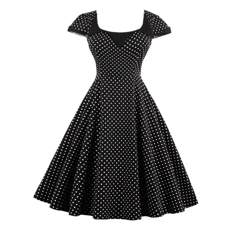 2017 летнее Осеннее новое классическое в горошек на булавке платье для свинга