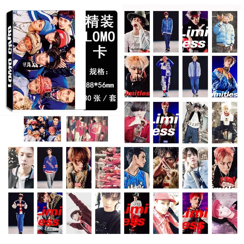 Новый 30 шт./компл. KPOP NCT127 команда безграничный альбом HD фото карта ПВХ карты