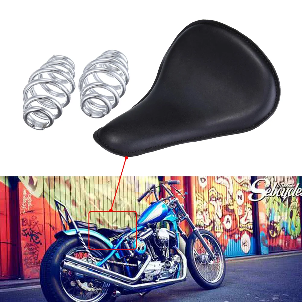 11 8 &quotмотоцикл Solo Seat &amp 2 8&quot пружины с кронштейном для Honda Yamaha Harley Sportster Chopper Bobber