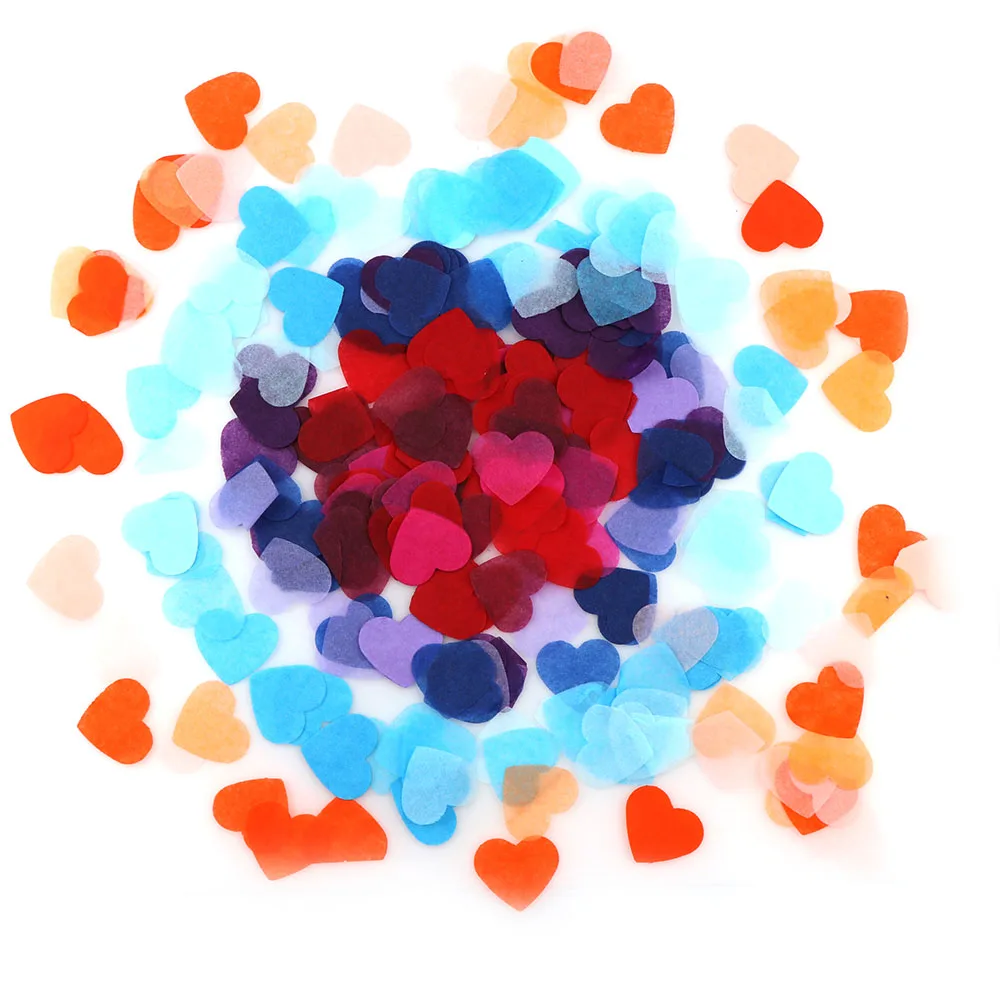 10 г/упак. Разноцветные бумажные конфетти в форме сердца для свадьбы дня рождения