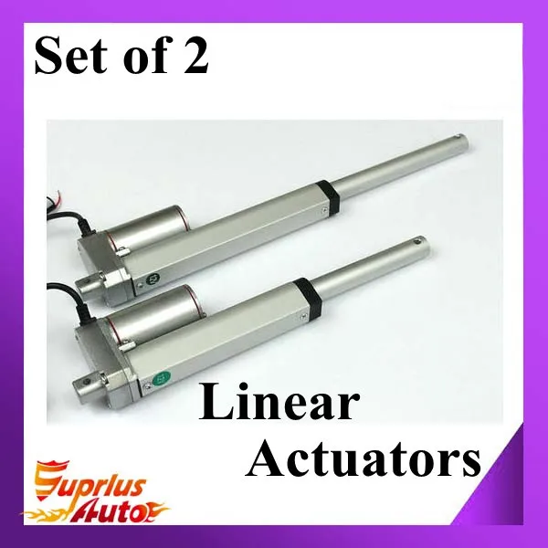 

Set Of Two 12V electric linear actuator,300mm/ 12 inch stroke, 900N/90KG/198LBS load small linear actuator