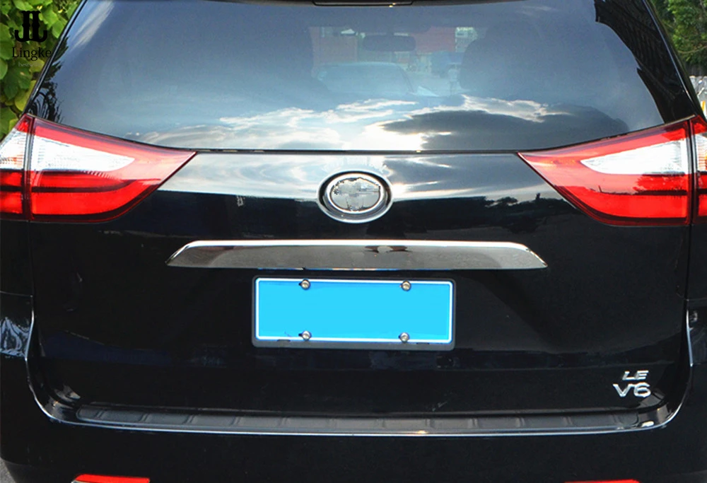 Хромированные задние крышки багажника средние литые накладки для Toyota Sienna 2013 2014