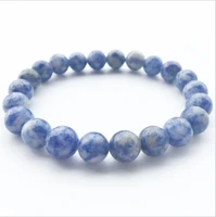 blue carnelian beads bracelets natural stones elastic line bracelet men jewelry women bracelet fashion wristband