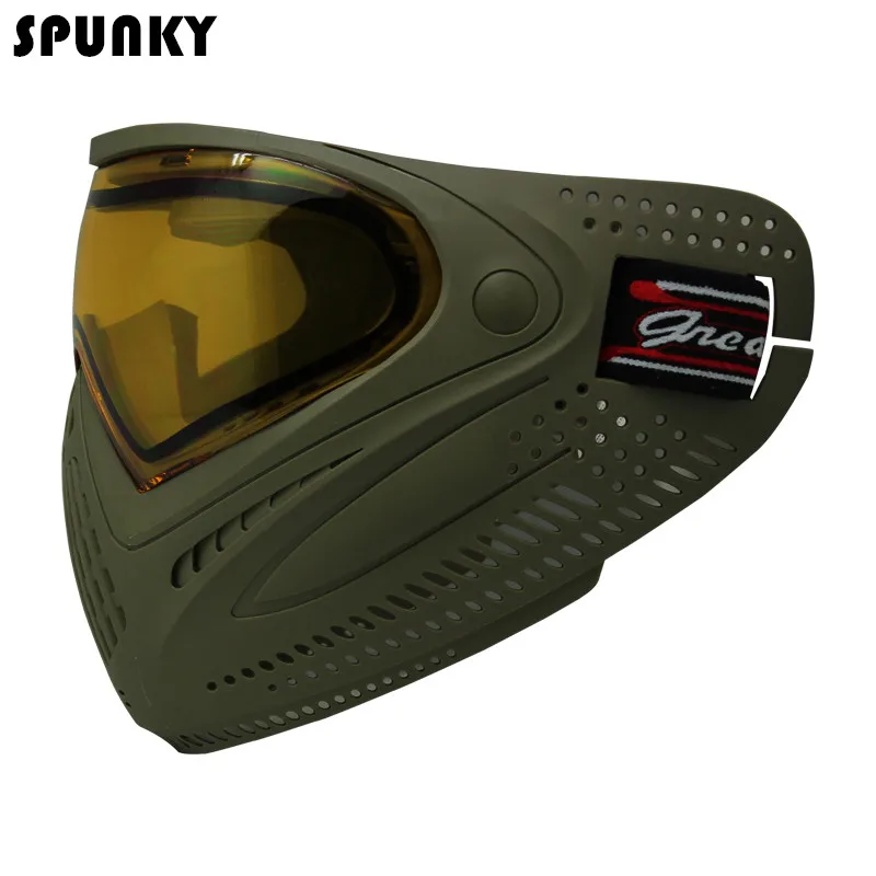 Отличная тактическая пейнтбольная маска или страйкбольная маска с двойными красочными линзами