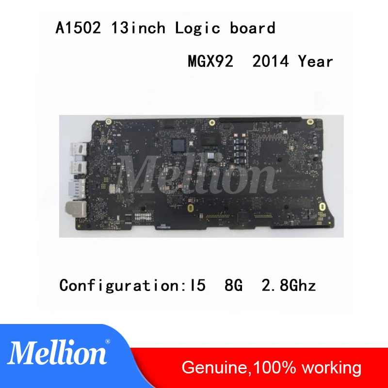 Original Used A1502 Laptop Motherboard for MacBook Pro Retina Notebook Logic Board 13'' i5 8G 2.8GHZ 2014 Year MGX92 | Компьютеры