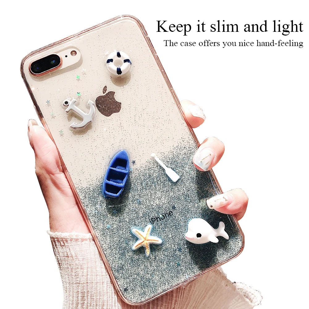 PORTEFEUILLE for iphone x xs case cute animal clear 6 7 8 plus 7plus silicone transparent anime soft shell cover |