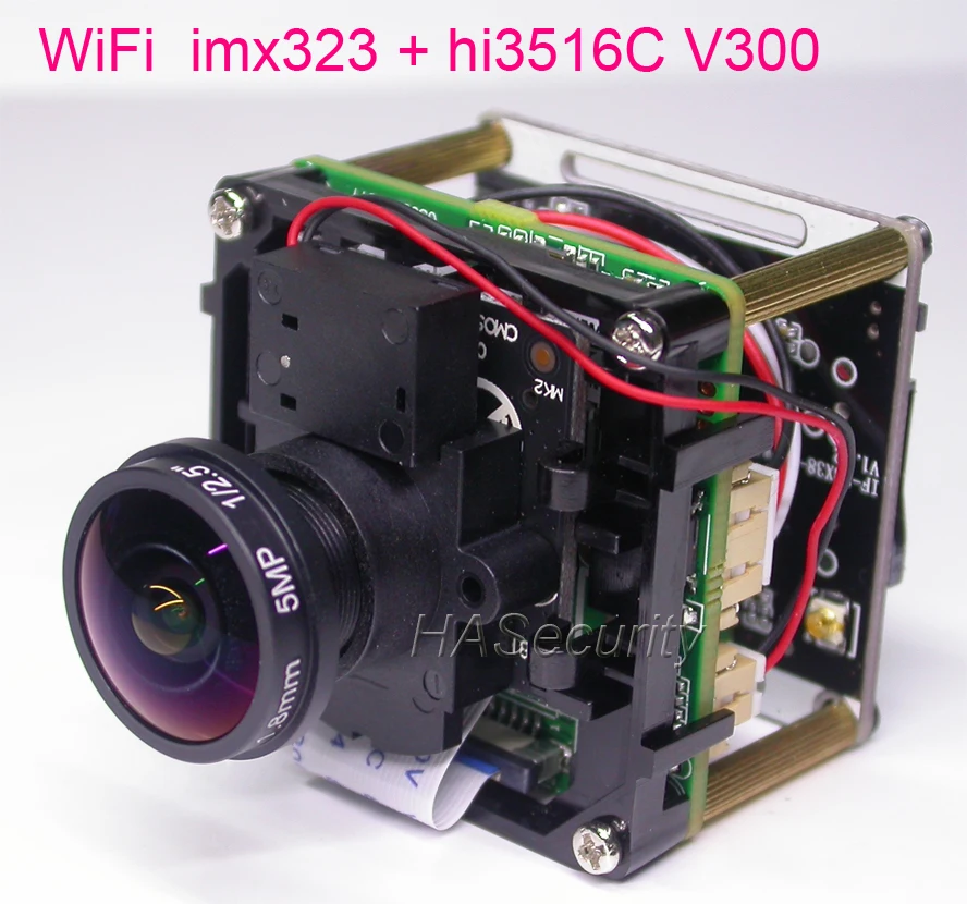 Wi Fi 1 8 мм объектив рыбий глаз H.265 H264 1/2.9 &quotSony Exmor IMX323 CMOS + Hi3516C V300 CCTV IP камера коридора