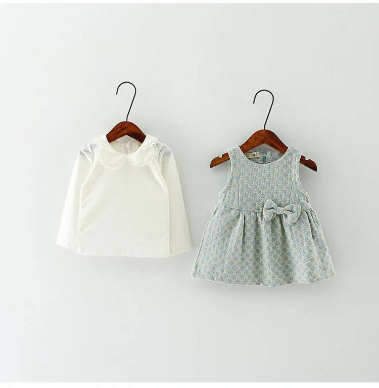 2017 Новая Осенняя детская одежда для маленьких девочек Милая хлопковая футболка с