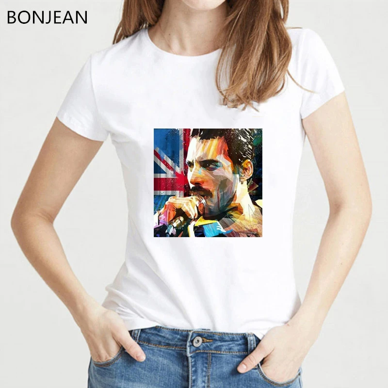 Футболка Freddie Mercury с изображением королевской группы Женская винтажная модная