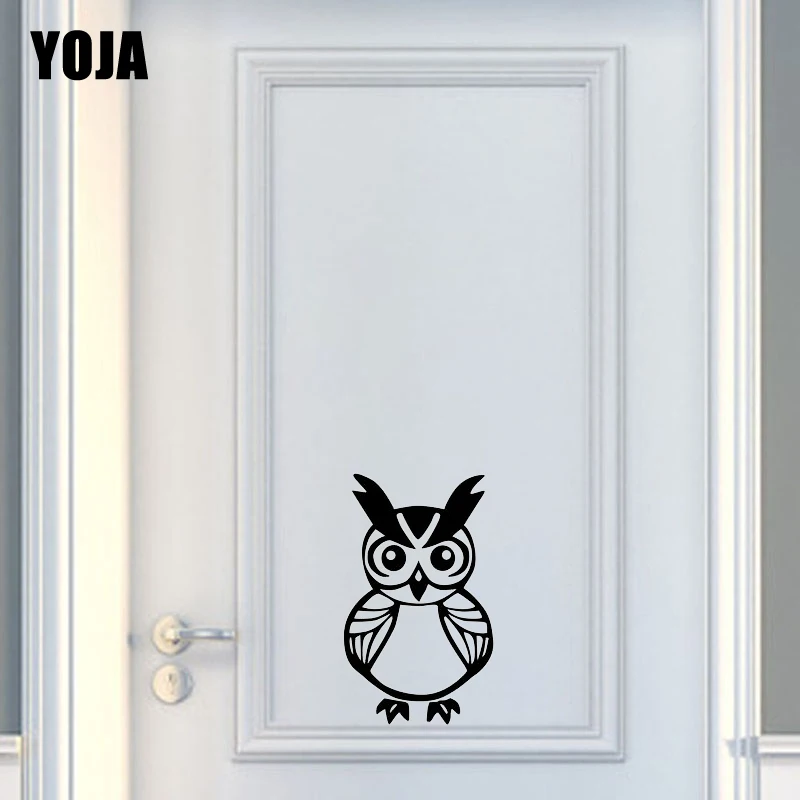 YOJA 13 3*22 7 см Сова Счастливый мультфильм двери наклейки Личность Съемный украшения