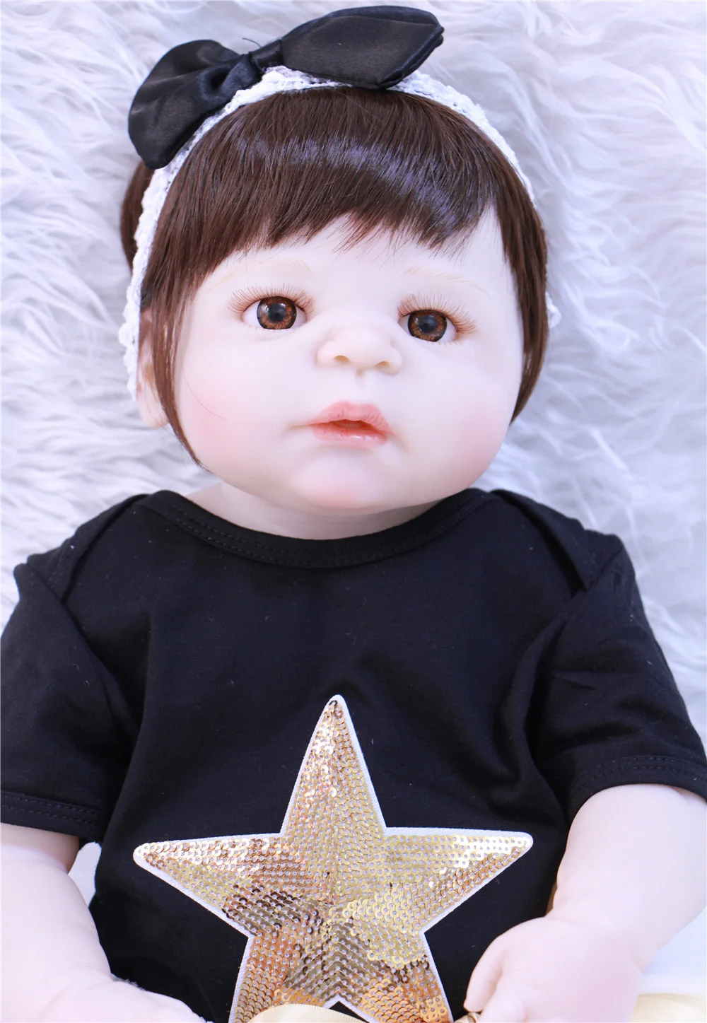 Реалистичная силиконовая кукла младенец с одеждой 22 дюйма|reborn baby girl doll|baby dollgirl doll