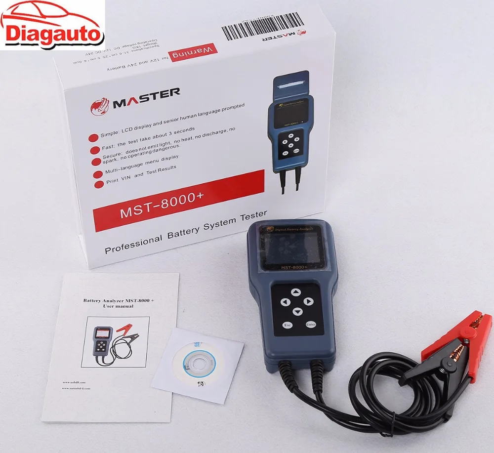 Master MST 8000 + Цифровой тестер аккумулятора со съемным принтером многоязычный для 12 В