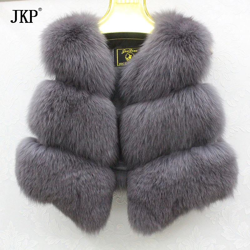 Fashion Winter Real Fox Fur Vest Woman Fox Fur coat Female Genuine Fox Fur Coat