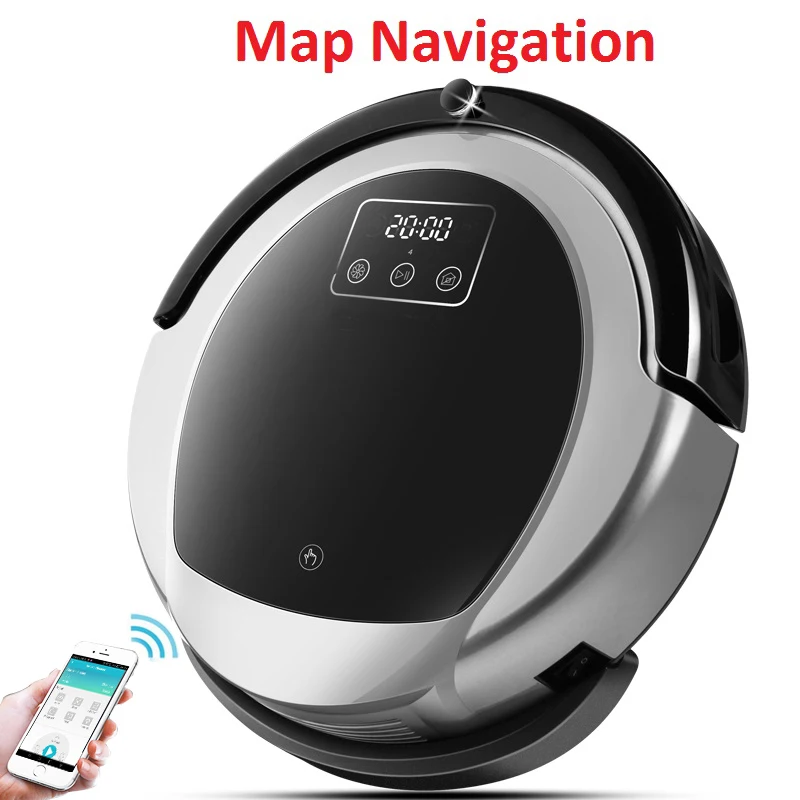 

WiFi App Control Intelligent Robotic Vacuum Cleaner B6009,2D Map& Gyroscope Navigation,Memory,Virtual Blocker,UV Lamp,Water Tank