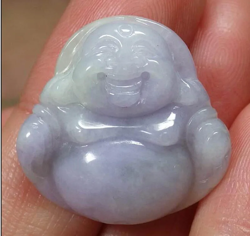 Сертифицированный Лавандовый натуральный нефрит жадеит кулон маленький