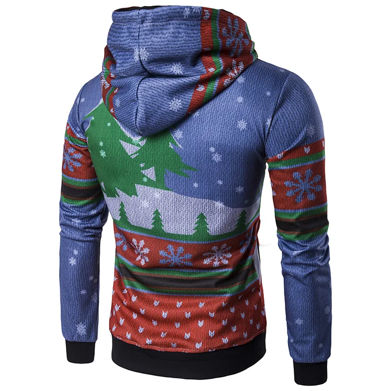 Толстовки Осенне-зимняя обувь для мужчин с рождественским узором 3D толстовки