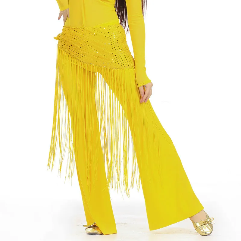 Женский костюм для танца живота танцевальный шарф с длинными кисточками и