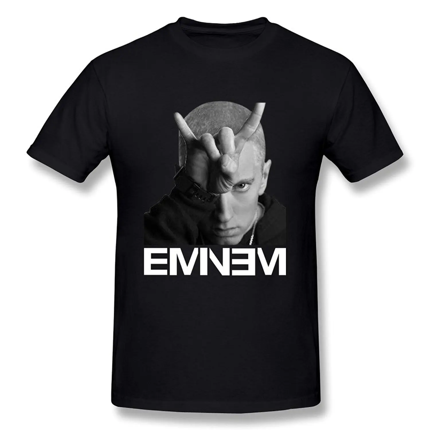 Эминем Дьявол Рога 2014 взрослая футболка забавная одежда повседневные футболки с