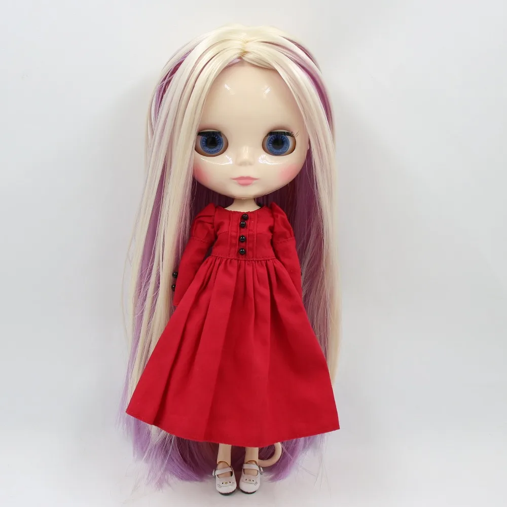 ICY DBS шарнирная кукла Blyth шарнир тела белая кожа блонд и розовый фиолетовый волосы