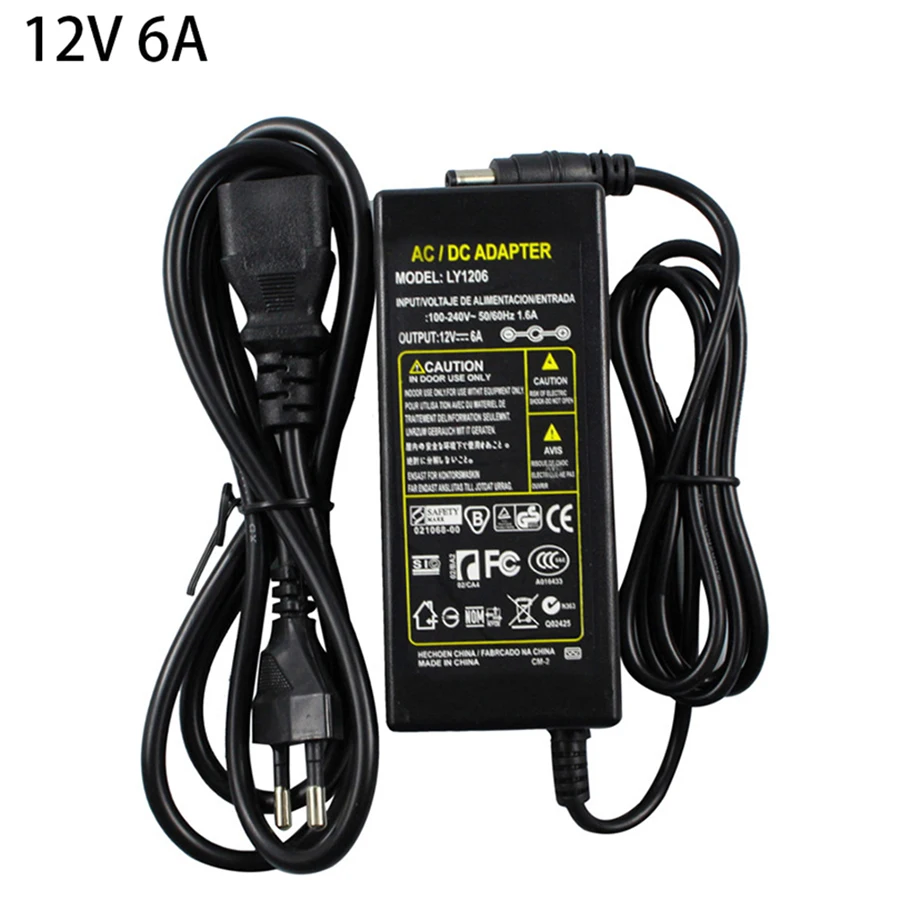 AC110V-240V в DC 12 В 1A 2A 3A 5A 6A 8A 10A трансформаторы светодиодный адаптер питания конвертер зарядное устройство для светодиодные ленты светильник
