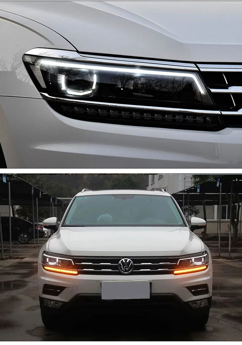 АКД Автомобиль Стайлинг фар в сборе для VW Tiguan фары Новинка Tiguan Биксеноновая фара светодиодный DRL HID передняя лампа аксессуары