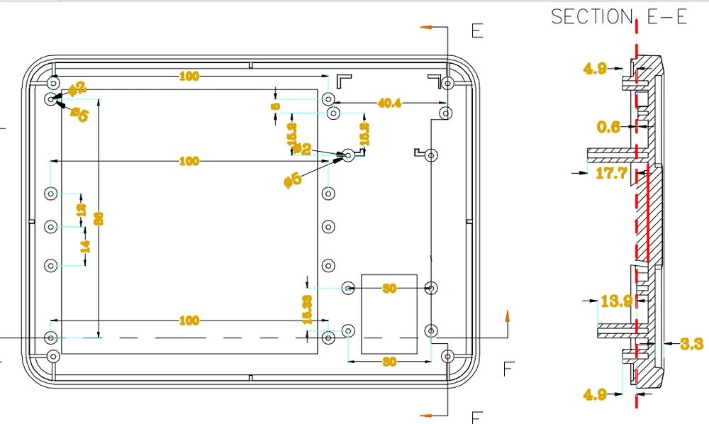 1 шт., 165*120*36 мм szomk RFID Пластиковый корпус для контроля доступа, настенный ЖК-экран, проектная коробка, пластиковый чехол