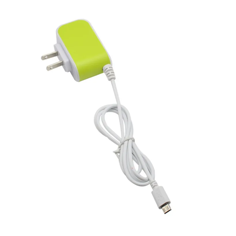 Мода 3.1A тройной USB порт стены дома Путешествия AC зарядное устройство адаптер США штекер с 1 м Micro USB зарядный кабель Прямая поставка 1101 - Цвет: green