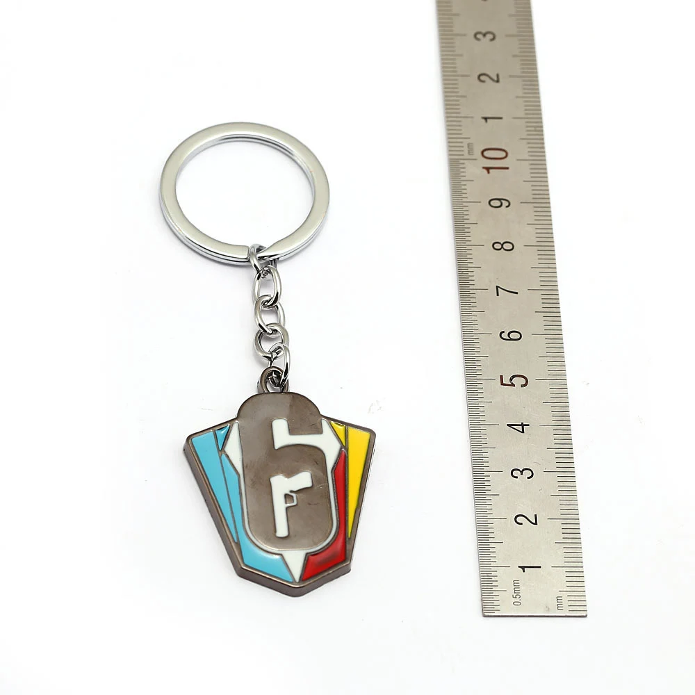 Горячая игра Радуга шесть 6 осада брелки для мужчин женщин металлический брелок