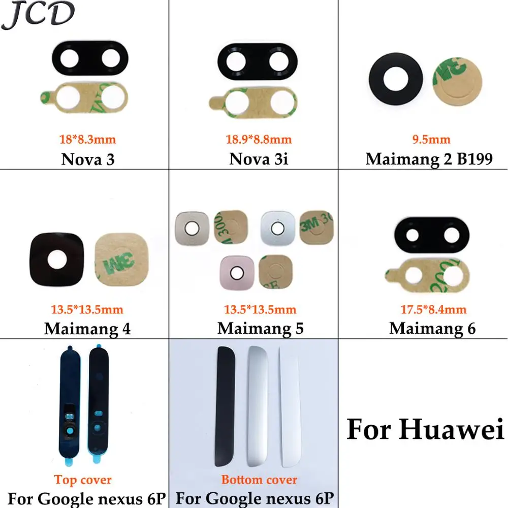 JCD для Huawei Nova 3 3i Maimang 4 5 6 задняя камера стеклянный объектив google nexus 6p верхняя