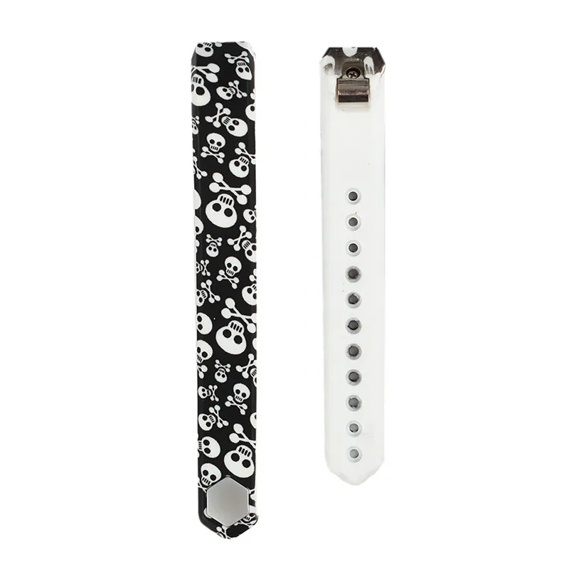 Bemorcabo мультяшный череп DIY силиконовый сменный Ремешок Для Fitbit Alta спортивный