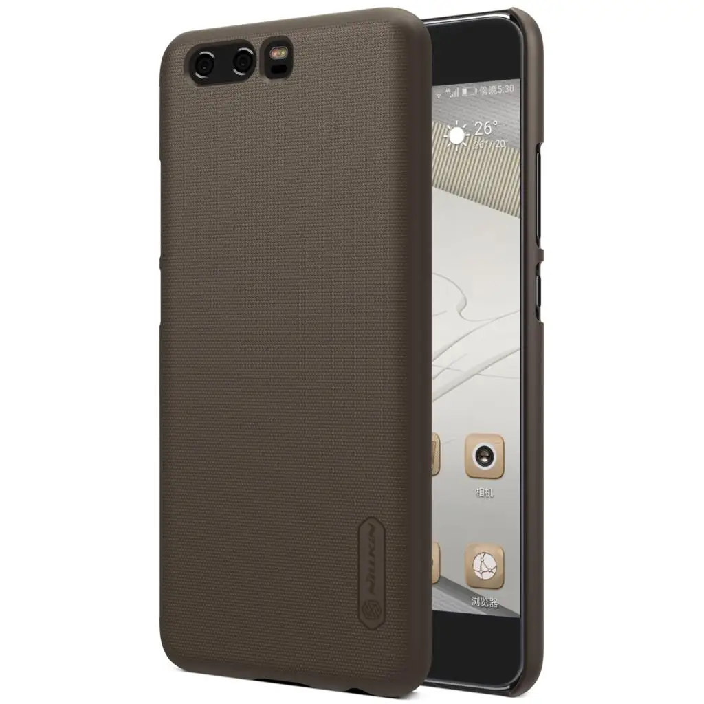 Huawei P10 Plus чехол Nillkin Матовый Жесткий для задней панели чехол для huawei P10 Plus 5," чехол для телефона - Цвет: Коричневый