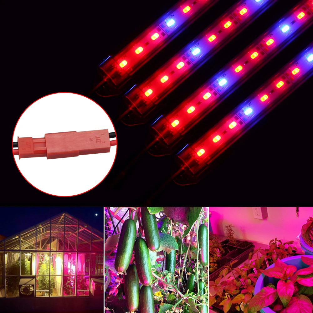 Светодиодный светильник для выращивания растений DC12V 5730 SMD 50 см светодиодный светильник для растений 36 светодиодный s красный синий светильник для аквариума комнатный теплица для выращивания растений