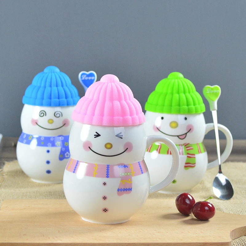 1 шт 3D чашки со снеговиком креативные рождественские подарки 330 мл керамическая