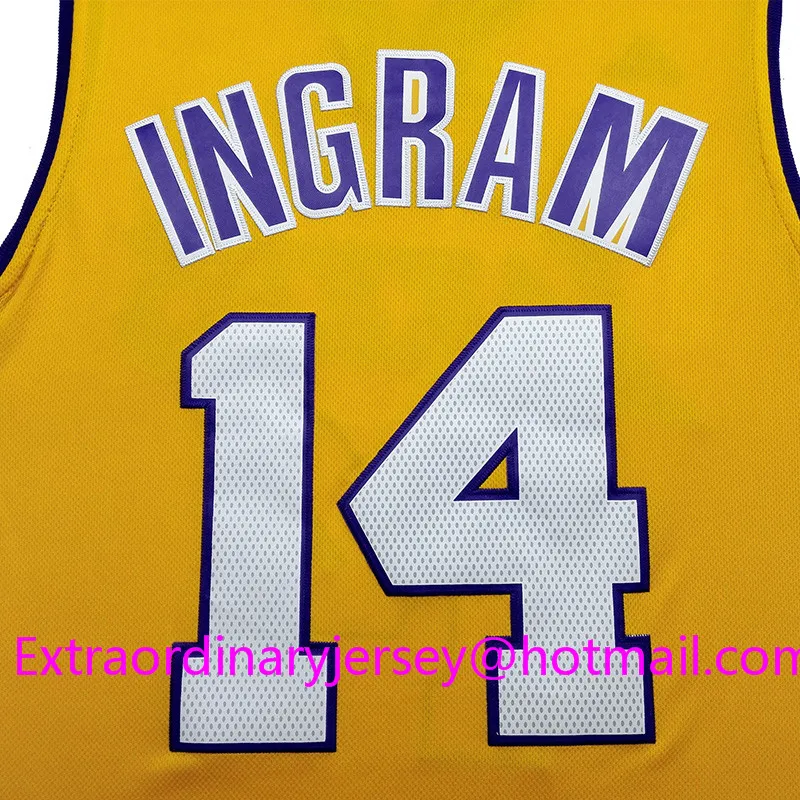 Мужская Брэндон Ингрэм Джерси #14 брэндон джерси Баскетбол вышивка бесплатная