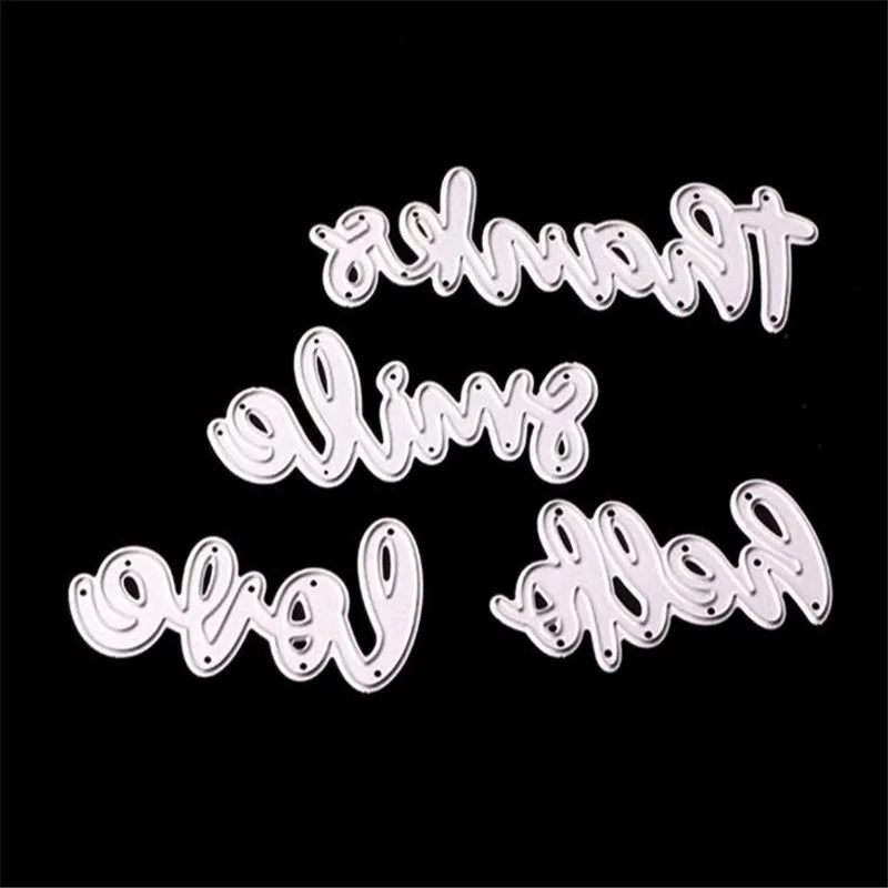 4 шт. металлические резные штампы Английский алфавит скрапбук бумага ремесло